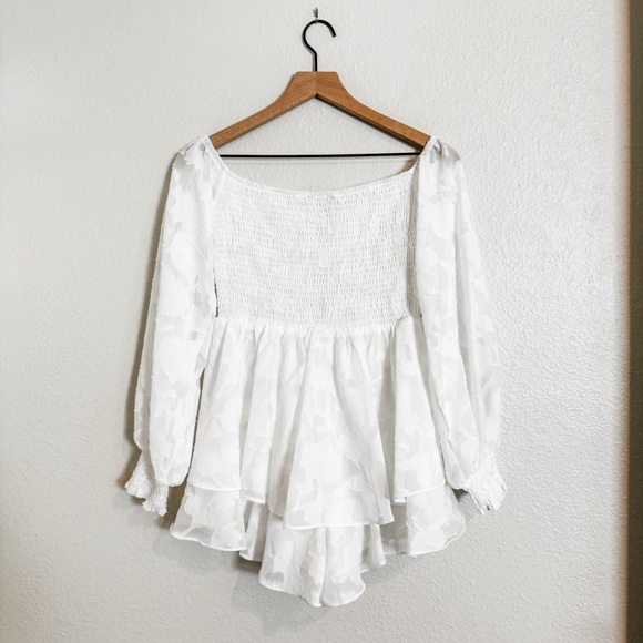 Lulu’s | white floral romper - Picture 5 of 8